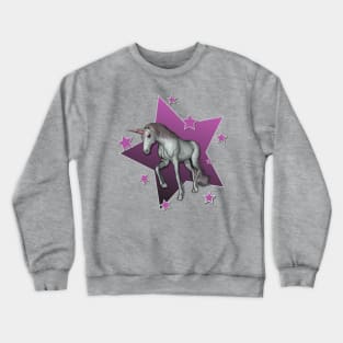 Purple Unicorn Stars Crewneck Sweatshirt